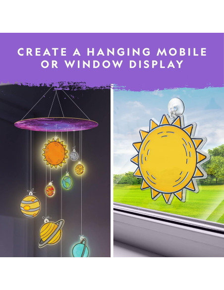 Kit de Manualidades de Vidrio Templado National Geographic - Sistema Solar Brillante Kit de Manualidades de Vidrio Templado National Geographic - Sistema Solar Brillante