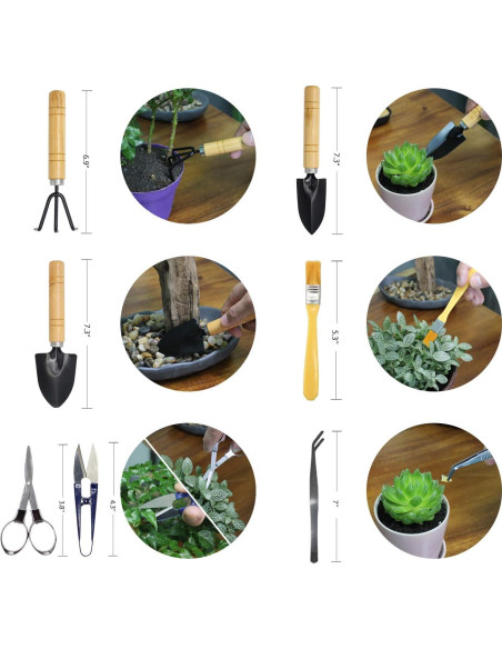 Juego de Herramientas de Jardinería Mini FALIDI 8 Piezas Juego de Herramientas de Jardinería Mini FALIDI 8 Piezas
