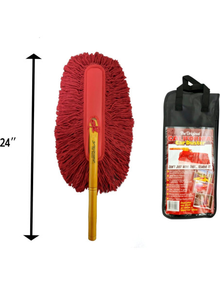 Duster de Coche California 62442 con Mango de Madera 66 cm Rojo Duster de Coche California 62442 con Mango de Madera 66 cm Rojo