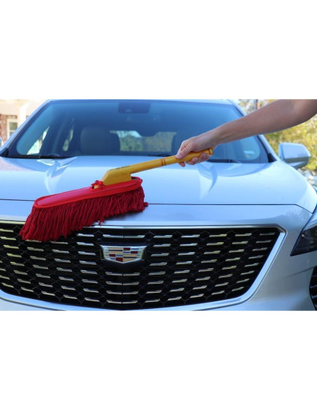 Duster de Coche California 62442 con Mango de Madera 66 cm Rojo Duster de Coche California 62442 con Mango de Madera 66 cm Rojo