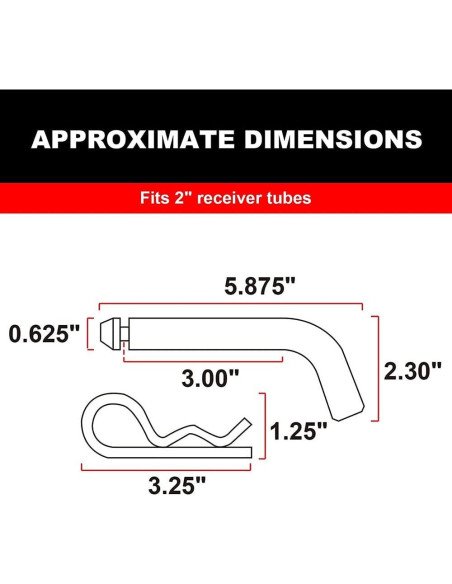 Pin de Enganche Big Red ATRLY3202R 5/8" para Remolque Pin de Enganche Big Red ATRLY3202R 5/8" para Remolque
