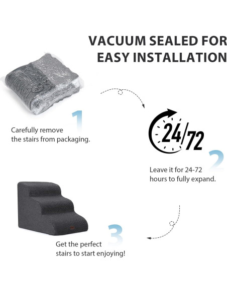 Escalera para Perros Garnpet 5 Pasos Antideslizante Gris Escalera para Perros Garnpet 5 Pasos Antideslizante Gris