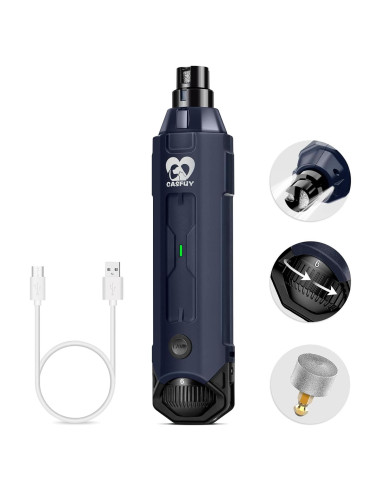 Molinillo de Uñas Eléctrico Casfuy Azul 6 Velocidades Recargable