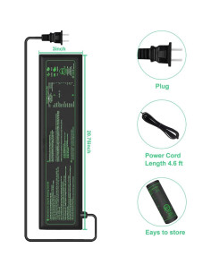 Almohadilla Térmica para Plántulas Honghu 3 x 52.7 cm Impermeable 2