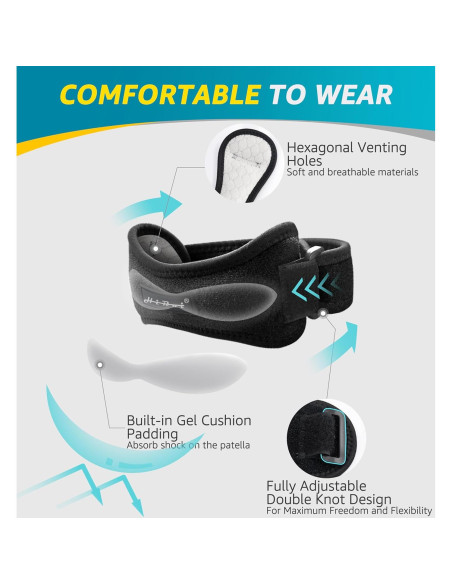 Rodillera HiRui con Almohadilla de Gel Ajustable para Alivio Rodillera HiRui con Almohadilla de Gel Ajustable para Alivio