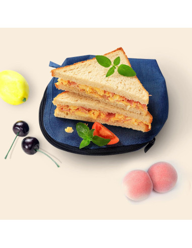 Bolsas Reutilizables para Sándwiches y Snacks Moyad - 2 Unidades, Apto Lavavajillas, Azul