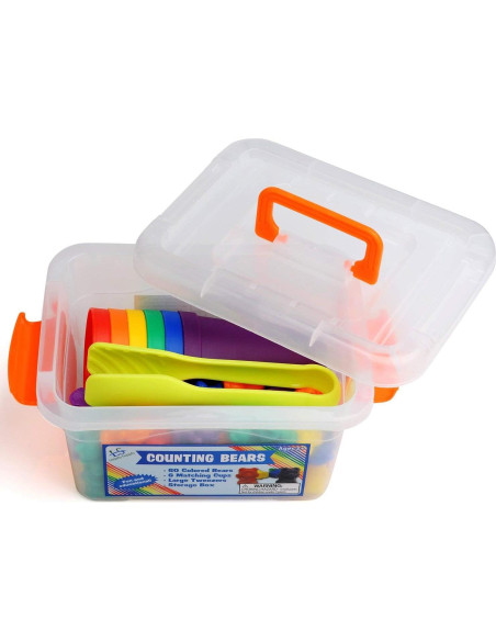 Osos de Conteo Legato - 60 Colores Arcoíris + Tazas y Pinzas Osos de Conteo Legato - 60 Colores Arcoíris + Tazas y Pinzas