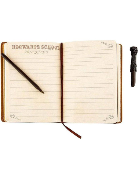 Diario de Cuero Sintético Harry Potter con Pluma de Varita Diario de Cuero Sintético Harry Potter con Pluma de Varita