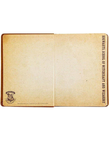 Diario de Cuero Sintético Harry Potter con Pluma de Varita