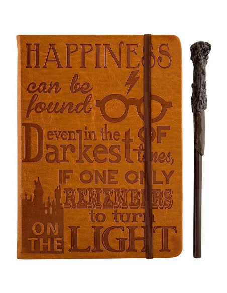 Diario de Cuero Sintético Harry Potter con Pluma de Varita Diario de Cuero Sintético Harry Potter con Pluma de Varita