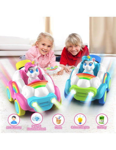 Coches de Control Remoto HANGRUI 2 Paquetes Unicornio 0.61kg