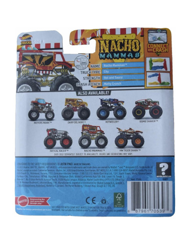 Carro de Juguete Monster Truck Mattel Nacho Mammas 2023