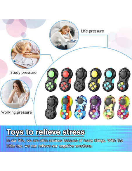 Civaner 12 Piezas Juguetes Fidget Sensoriales para Alivio de Estrés Civaner 12 Piezas Juguetes Fidget Sensoriales para Alivio de Estrés