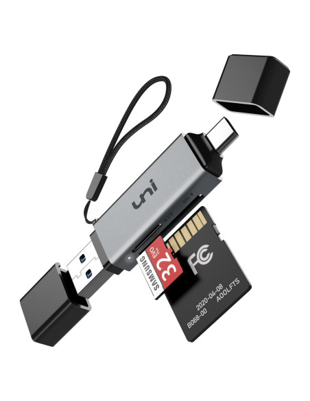 Lector de Tarjeta SD uni USB C y Micro SD 2 en 1 Alta Velocidad Lector de Tarjeta SD uni USB C y Micro SD 2 en 1 Alta Velocidad