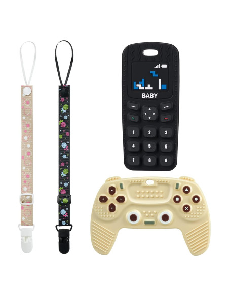 Juguetes de Dentición Silicona Bebé 3+ Meses - Controlador y Teléfono Juguetes de Dentición Silicona Bebé 3+ Meses - Controlador y Teléfono