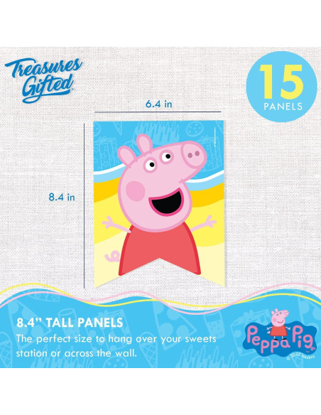 Banderín de Cumpleaños Peppa Pig - Decoración Fiesta Infantil Banderín de Cumpleaños Peppa Pig - Decoración Fiesta Infantil