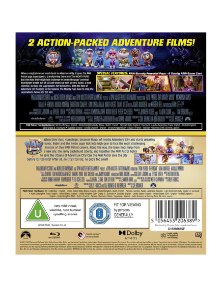 Colección de 2 películas Blu-ray PAW Patrol: The Mighty Movie y The Movie Colección de 2 películas Blu-ray PAW Patrol: The Mighty Movie y The Movie