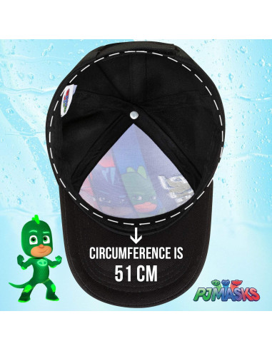 Gorra de béisbol PJ Masks Catboy Gekko Owlette para niños 4-7 años