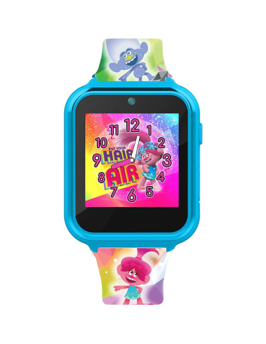 Reloj Inteligente para Niñas Accutime Trolls - Pantalla Táctil, Juegos, Cámara Selfie, Correa Silicona Ajustable