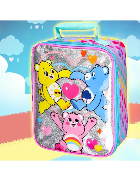 Bolsa de Almuerzo Aislada Carebears Bioworld Iridiscente Bolsa de Almuerzo Aislada Carebears Bioworld Iridiscente