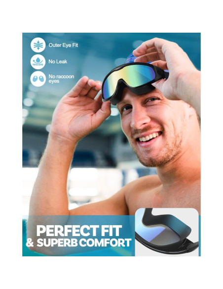 Gafas de natación polarizadas Rantizon anti UV y anti niebla Gafas de natación polarizadas Rantizon anti UV y anti niebla