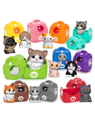 Juguete de Aprendizaje Aigybobo Gatito 20 Pcs para Niños 1-3 Años