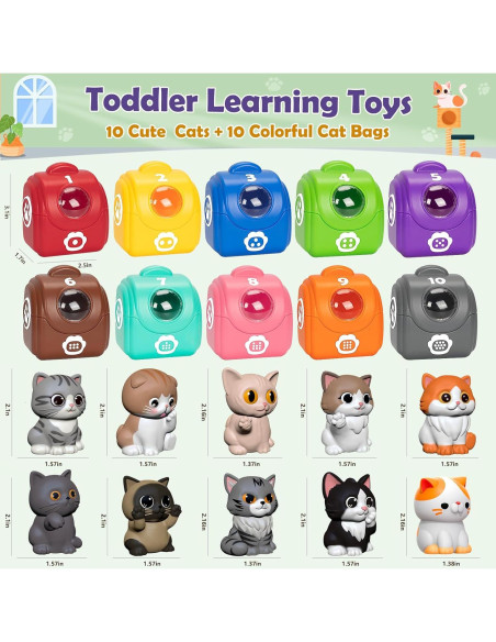 Juguete de Aprendizaje Aigybobo Gatito 20 Pcs para Niños 1-3 Años Juguete de Aprendizaje Aigybobo Gatito 20 Pcs para Niños 1-3 Años