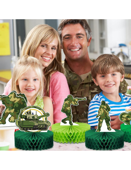 Centros de Mesa Camuflaje Teling 9 Pcs Decoración Fiesta Centros de Mesa Camuflaje Teling 9 Pcs Decoración Fiesta