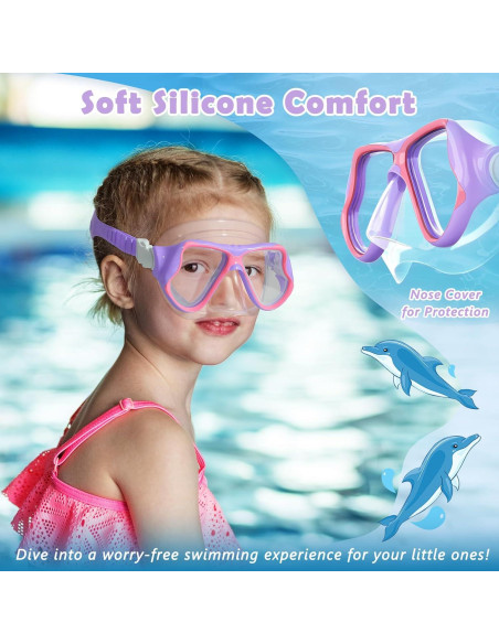 Gafas de Natación para Niños Freela 2 Pack Lentes Templados Gafas de Natación para Niños Freela 2 Pack Lentes Templados