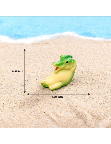 Figuras Miniatura de Cocodrilo LONCESS para Jardín de Hadas