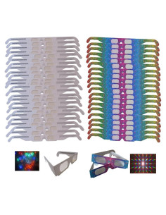 Gafas de Fuegos Artificiales Rob's - 50 Pares Corazones y Espectro