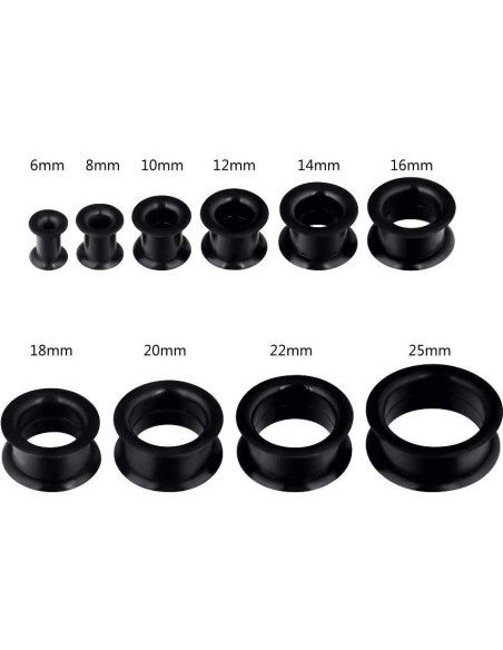 Juego de Túneles de Piercing Silicona Oyaface 20 Piezas 2g-25mm Juego de Túneles de Piercing Silicona Oyaface 20 Piezas 2g-25mm