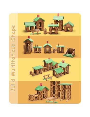 Juego de Construcción de Cabaña de Madera SainSmart Jr. 300 PCS