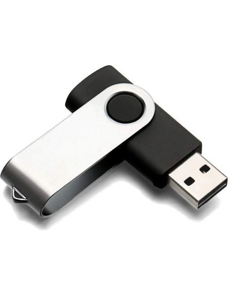 Paquete de 20 USB 2.0 Flash Drives Maspen 4GB Giratorio Negro Paquete de 20 USB 2.0 Flash Drives Maspen 4GB Giratorio Negro