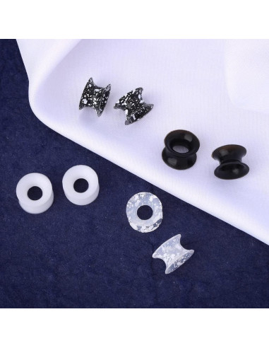 OUFER Tapones de Silicona para Orejas 8 Piezas 0g-00g