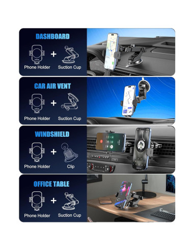 Cargador de Coche Inalámbrico MOYAC 15W Soporte Automático