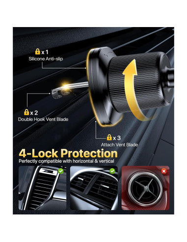 Soporte para Teléfono de Auto Miracase Universal Negro