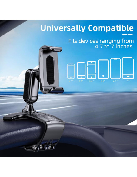 Soporte para Teléfono de Auto DAZHONGFZ Rotación 360 Negro Soporte para Teléfono de Auto DAZHONGFZ Rotación 360 Negro