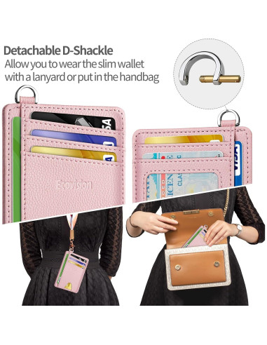 Billetera Minimalista EcoVision EV-CW Rosa con Bloqueo RFID