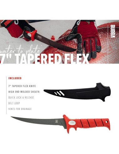 Cuchillo de Pesca BUBBA Flex Fillet 18 cm Acero Inoxidable