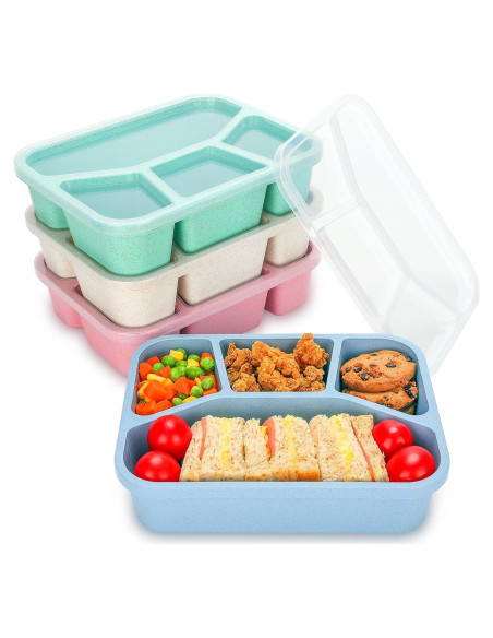 Contenedor Bento TOUWMX - Paquete de 4 Compartimentos 975ml Contenedor Bento TOUWMX - Paquete de 4 Compartimentos 975ml