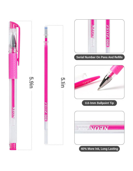 Bolígrafos de Gel LIULIUCAI 312 Colores Brillantes para Colorear Bolígrafos de Gel LIULIUCAI 312 Colores Brillantes para Colorear