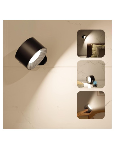 Aplique de Pared LED Deyagoo con Batería Recargable 3 Brillos