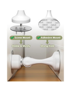 Topes de puerta magnéticos WINONLY 2Pack Blanco Acero Inoxidable 2