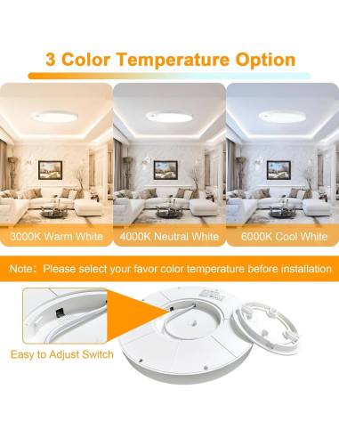 Luz de Techo LED 18W Eleganted con Sensor de Movimiento 22cm