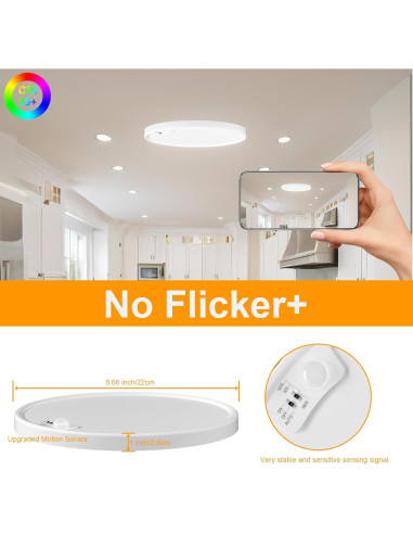 Luz de Techo LED 18W Eleganted con Sensor de Movimiento 22cm