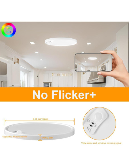 Luz de Techo LED 18W Eleganted con Sensor de Movimiento 22cm Luz de Techo LED 18W Eleganted con Sensor de Movimiento 22cm