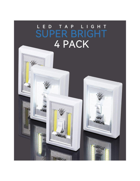 Luz de Armario VIBELITE LED Táctil Inalámbrica 4 Piezas Luz de Armario VIBELITE LED Táctil Inalámbrica 4 Piezas