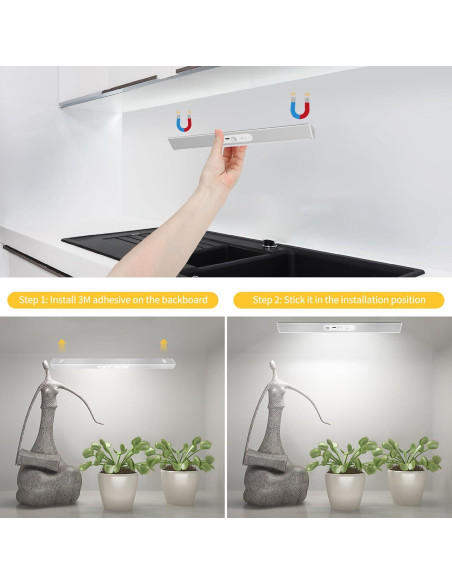 Luces LED Bajo Gabinete MEKKLEON 30cm Inalámbricas con Control Remoto Luces LED Bajo Gabinete MEKKLEON 30cm Inalámbricas con Control Remoto