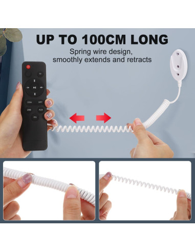 Soporte Magnético para Control Remoto UKCOCO 4 Pcs con Cable Antipérdida